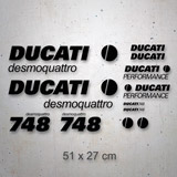Autocollants: Kit 12X Ducati desmoquattro 748 2