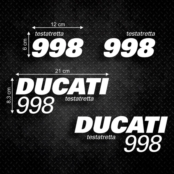 Autocollants: Kit 4X Ducati 998