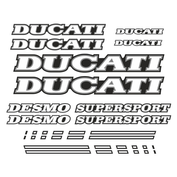 Autocollants: Kit 10X Ducati Desmo