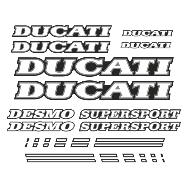 Autocollants: Kit 10X Ducati Desmo