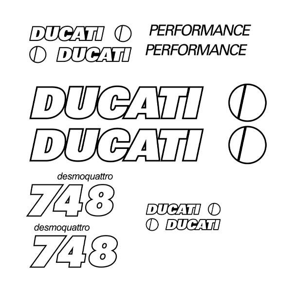Autocollants: Kit 9X Ducati performance