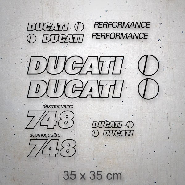 Autocollants: Kit 9X Ducati performance