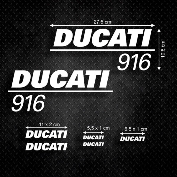 Autocollants: Kit 7X Ducati 916