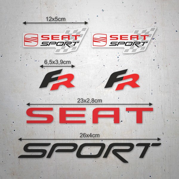 Autocollants: Kit 8X Seat FR Sport