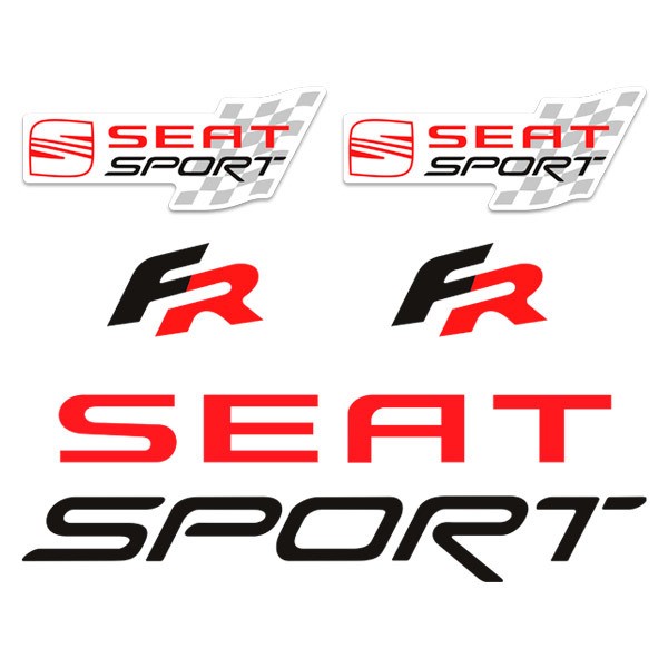 Autocollants: Kit 8X Seat FR Sport