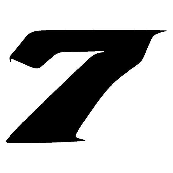 AUTOCOLLANTS NUMÉRO 7 Moto Voiture Cross Course Rouge & Tricolore 15 CM - Foto 3