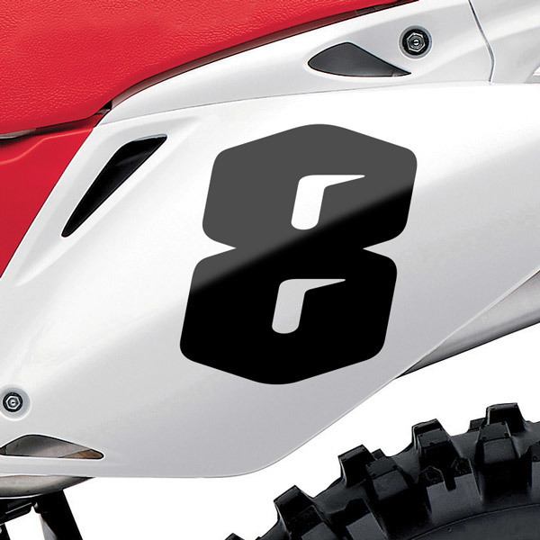 A66# Autocollants numéro de départ numéro chiffre nombre Motorcross Moto Sport Automobile Set