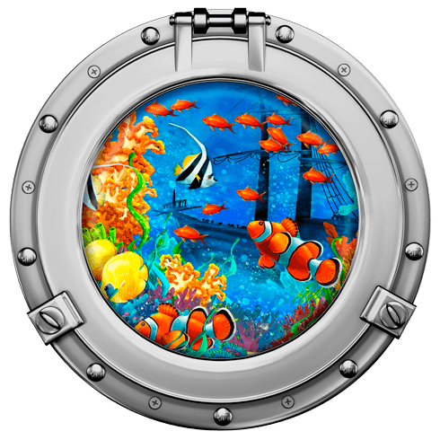Stickers muraux: Les poissons clown et naufrage