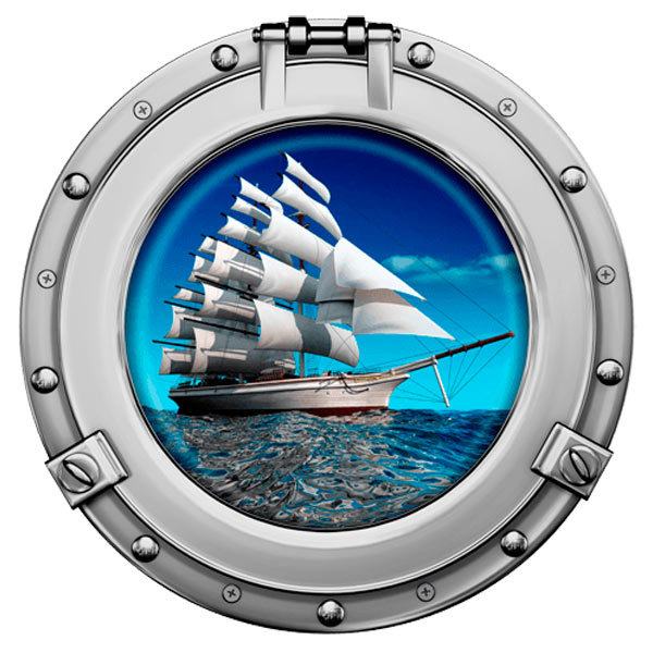 Stickers muraux: Hublot voilier
