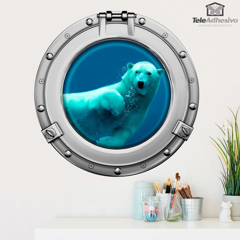 Stickers muraux: Nage d'un ours polaire