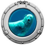 Stickers muraux: Nage d'un ours polaire 5