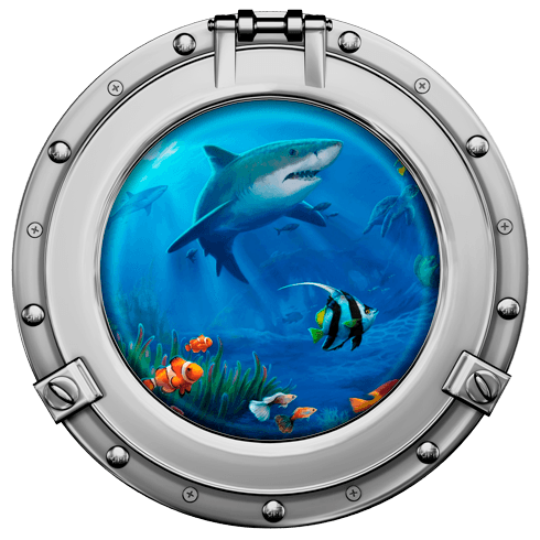 Stickers muraux: Les requins et les poissons