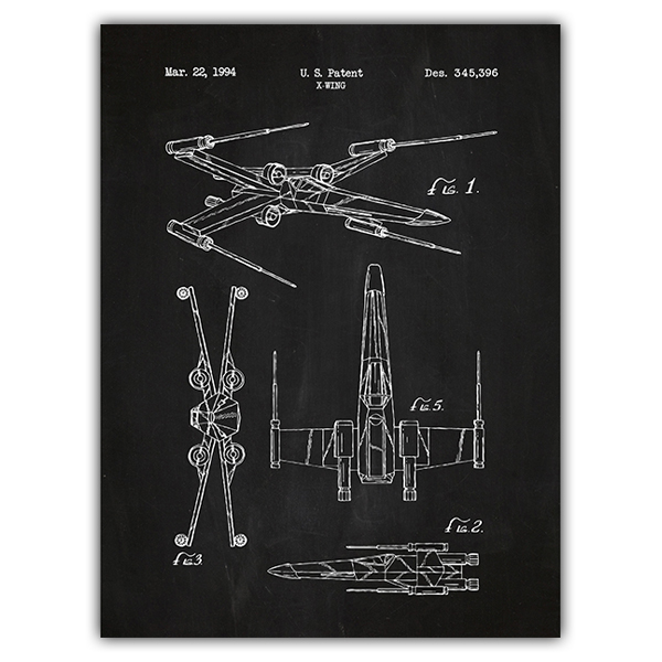 Stickers muraux: X-Wing Ardoise brevetée