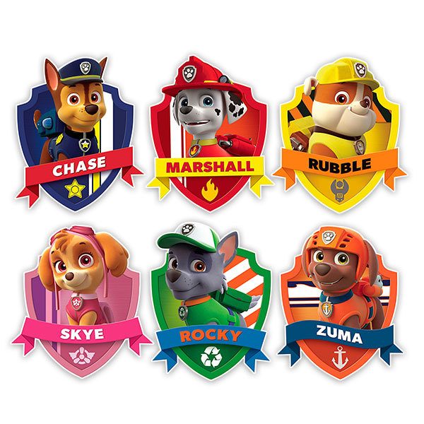 Stickers pour enfants: La patrouille canine au complet