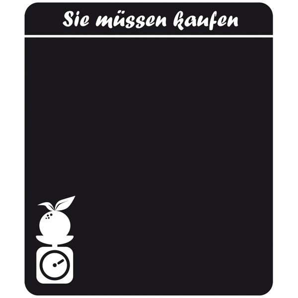 Stickers muraux: Chalkboard Liste de courses allemand