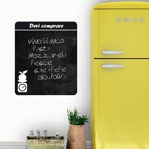 Stickers muraux: Chalkboard Liste de courses italien