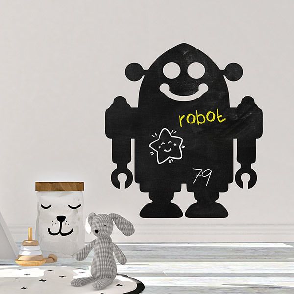 Stickers pour enfants: Ardoise Robot