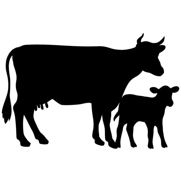 Stickers pour enfants: Tableau Noir Vaches