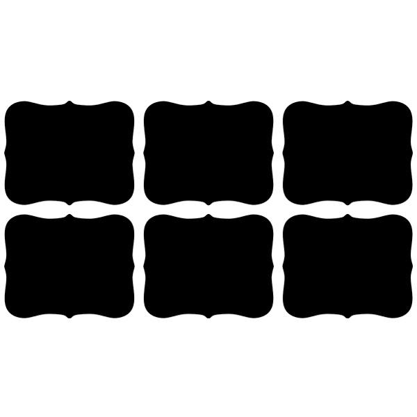 Stickers muraux: Kit 6 Étiquettes Vintage Ardoise
