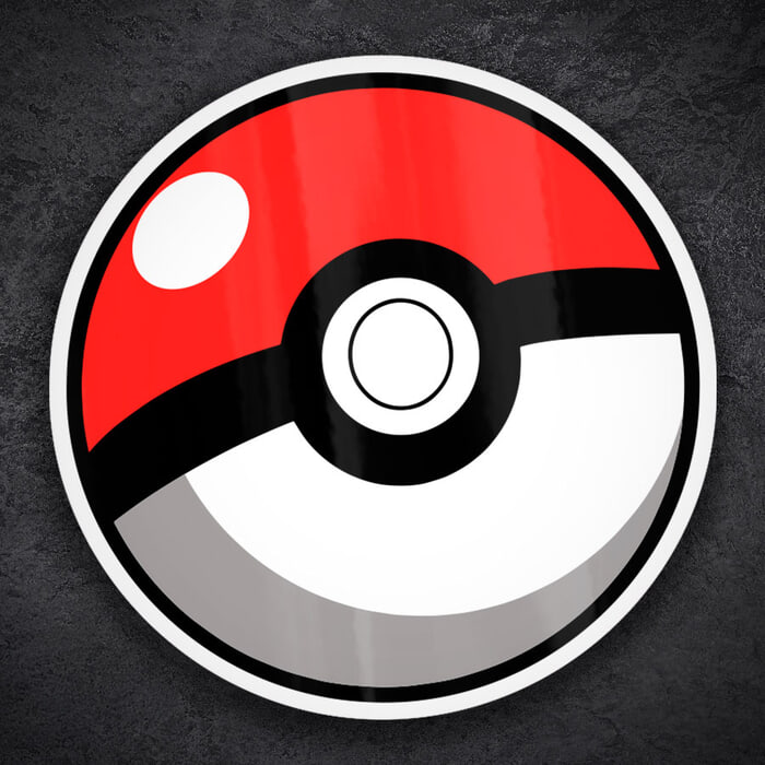 Autocollants: Pokéball classique Pokémon