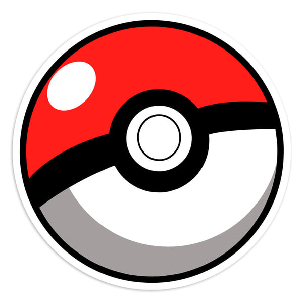 Autocollants: Pokéball classique Pokémon
