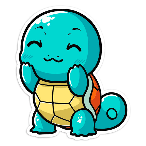 Autocollants: Carapuce Chibi Pokémon