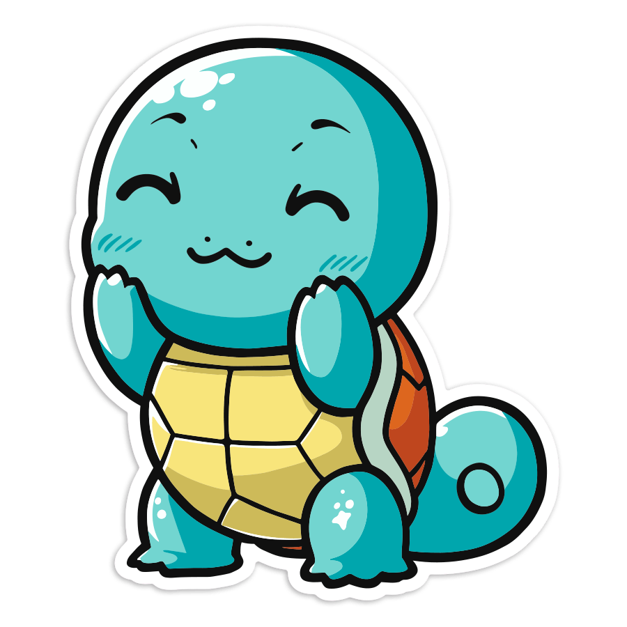 Autocollants: Carapuce Chibi Pokémon