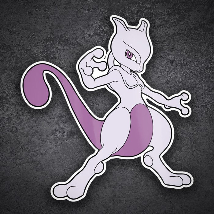 Autocollants: Mewtwo Puissance Psychique Classique