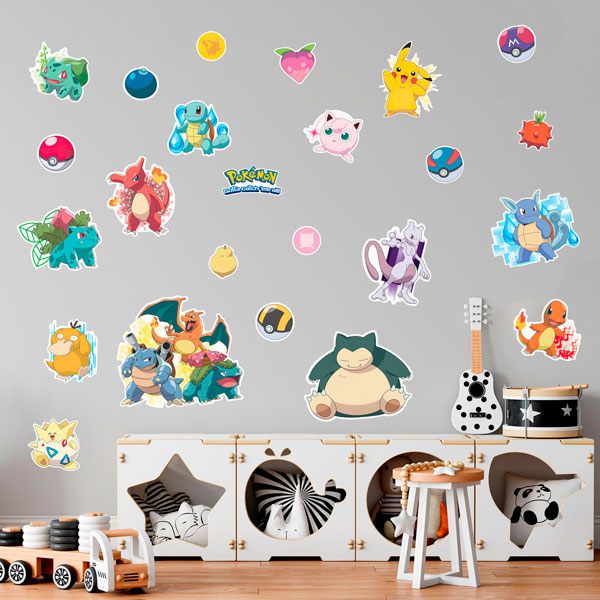 Stickers pour enfants: Kit 24X Pokemon Gotta Catch'em all