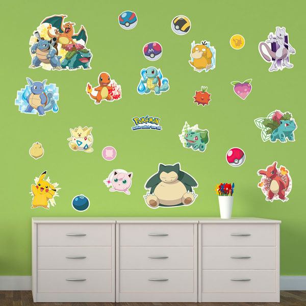 Stickers pour enfants: Kit 24X Pokemon Gotta Catch'em all