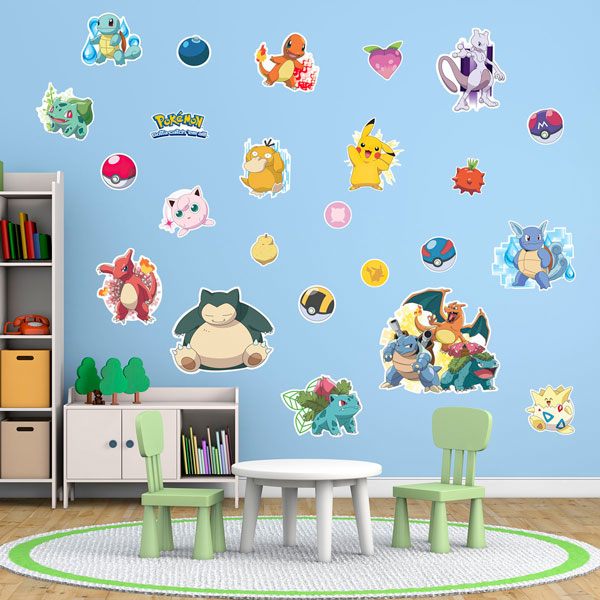 Stickers pour enfants: Kit 24X Pokemon Gotta Catch'em all