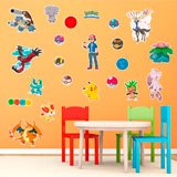 Stickers pour enfants: Set 22X Pokémon Caractères 3