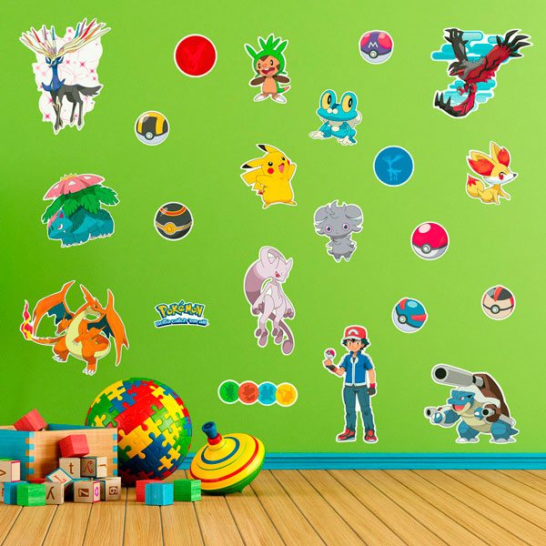 Stickers pour enfants: Set 22X Pokémon Caractères