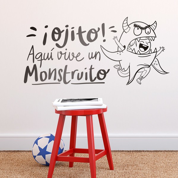 Stickers pour enfants: ¡Ojito! Aquí vive un Monstruito