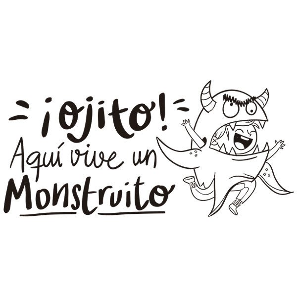 Stickers pour enfants: ¡Ojito! Aquí vive un Monstruito