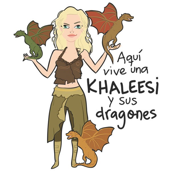 Stickers pour enfants: Khaleesi et dragons