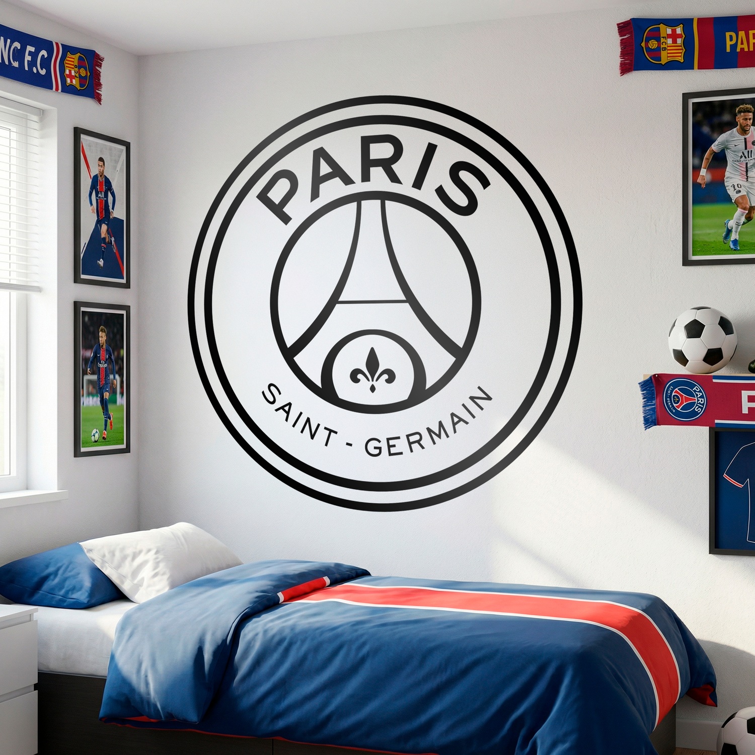 Stickers muraux: Armoiries du Paris Saint-Germain Football Club