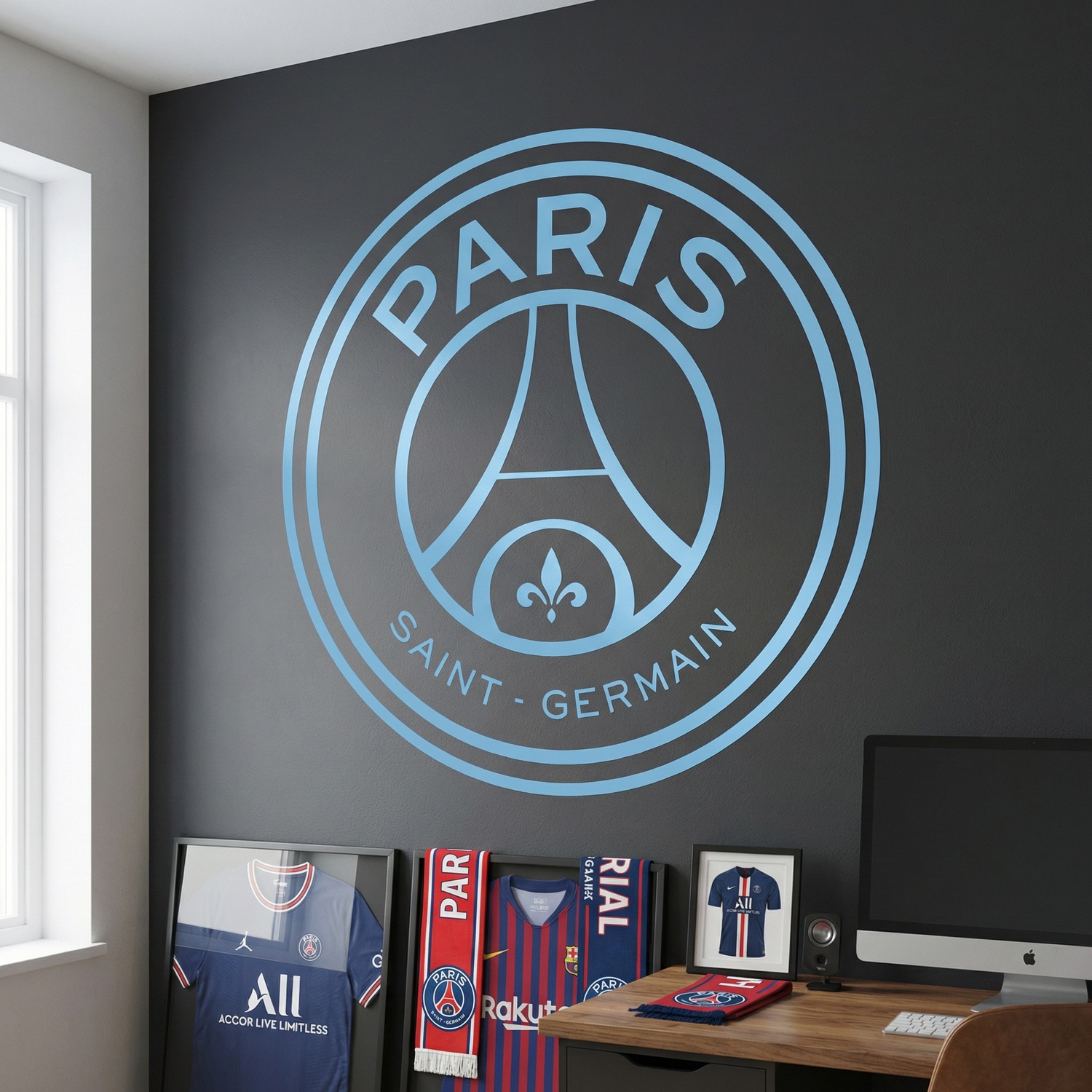 Stickers muraux: Armoiries du Paris Saint-Germain Football Club
