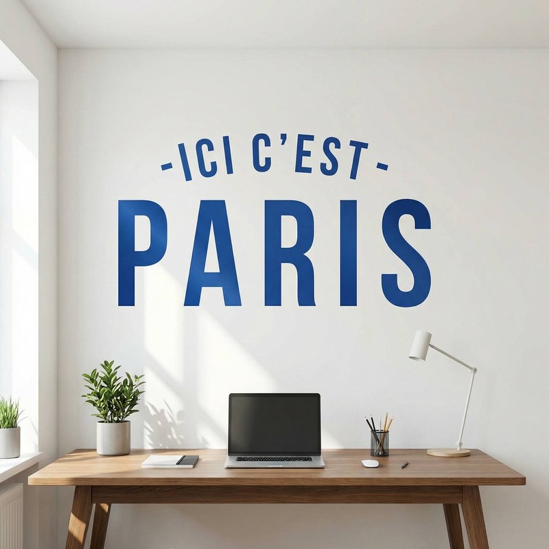 Sticker mural PSG Ici c'est Paris 12