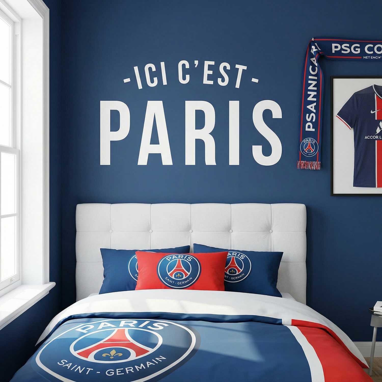 Stickers muraux: PSG Ici c&acute;est Paris