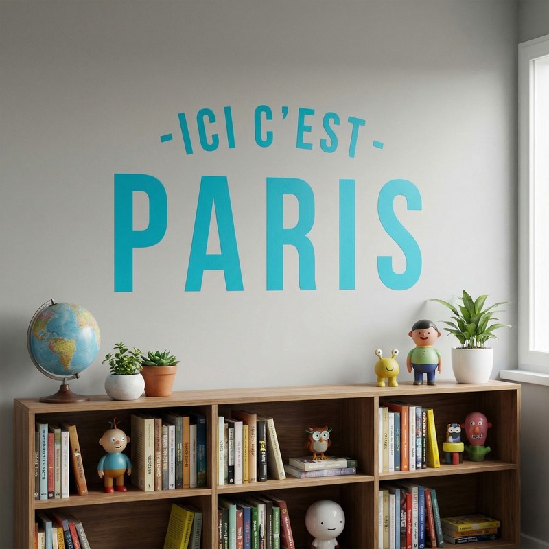 Sticker mural PSG Ici c'est Paris 16