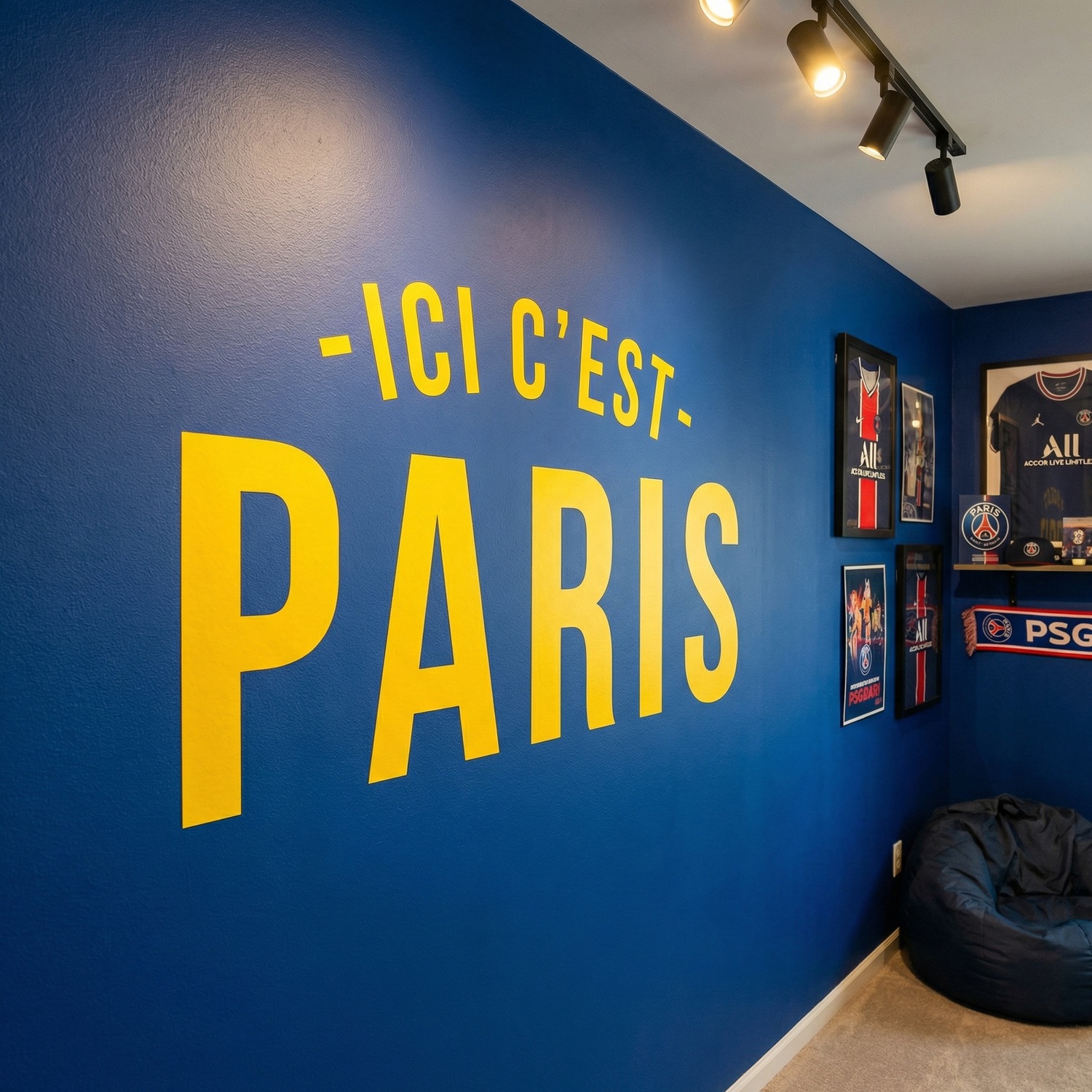 Stickers muraux: PSG Ici c&acute;est Paris