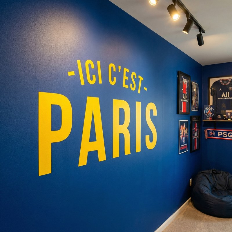 Sticker mural PSG Ici c'est Paris 17