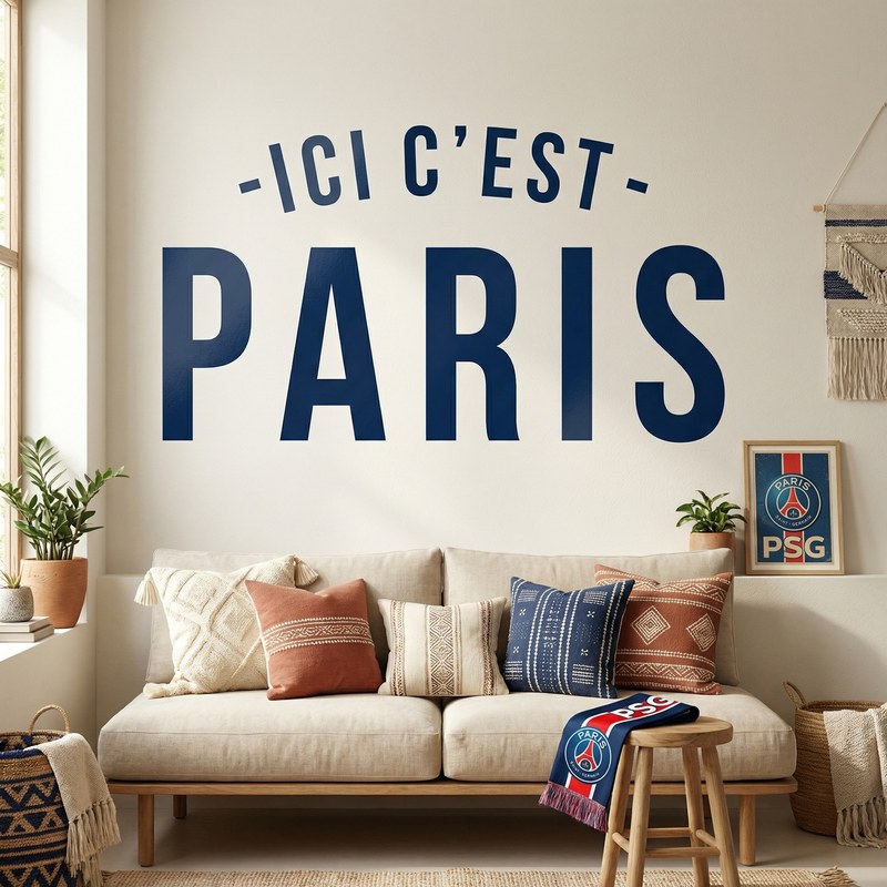 Sticker mural PSG Ici c'est Paris 3