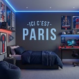 Stickers muraux: PSG Ici c&acute;est Paris 6
