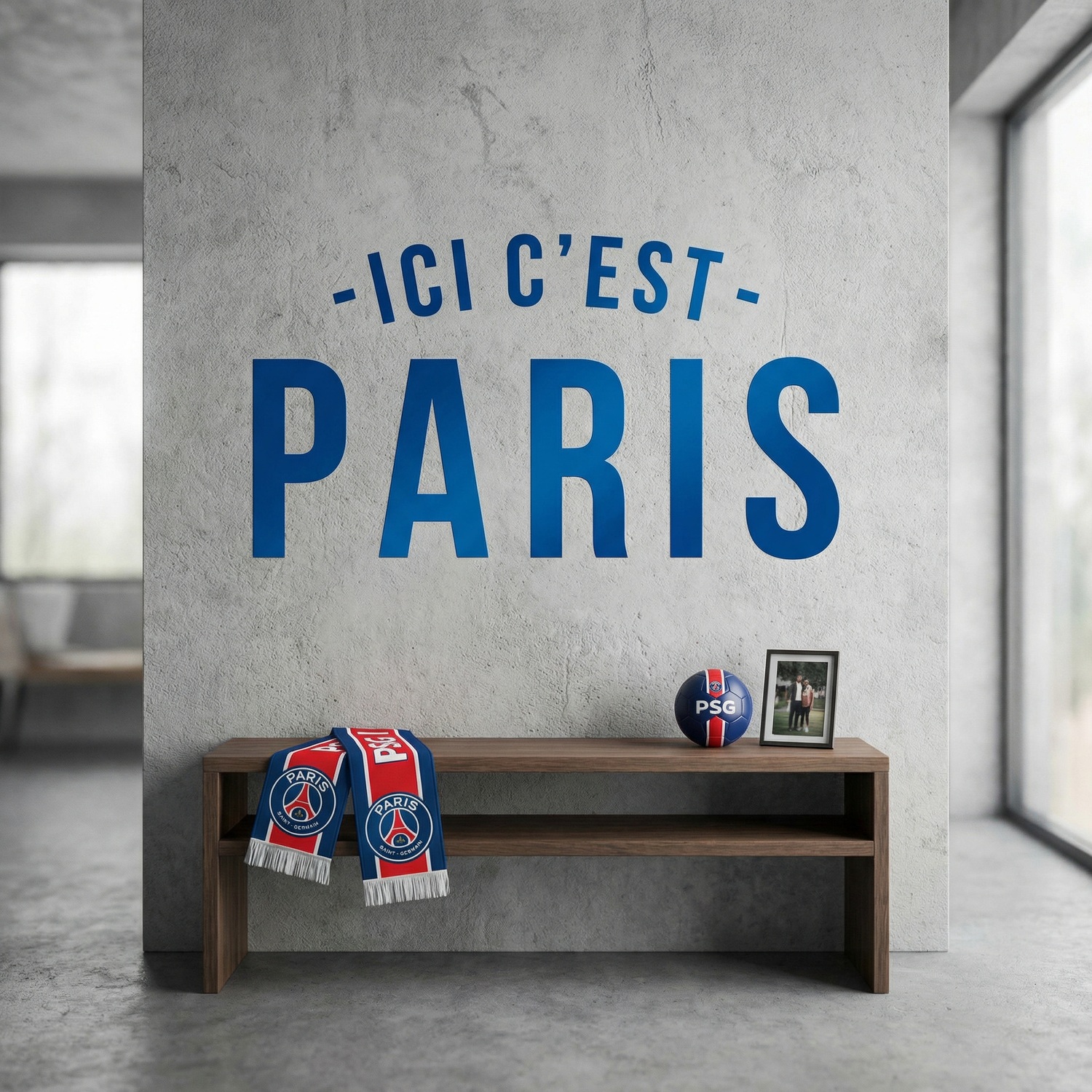 Stickers muraux: PSG Ici c&acute;est Paris