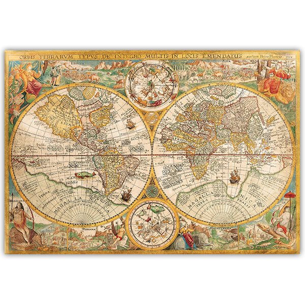Stickers muraux: Poster adhésif Carte du monde 1594