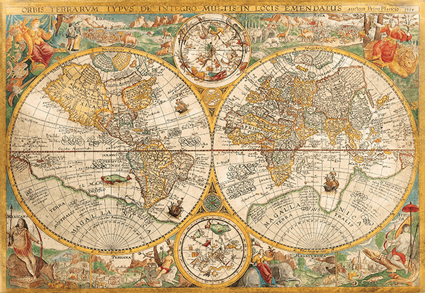 Stickers muraux: Poster adhésif Carte du monde 1594 0