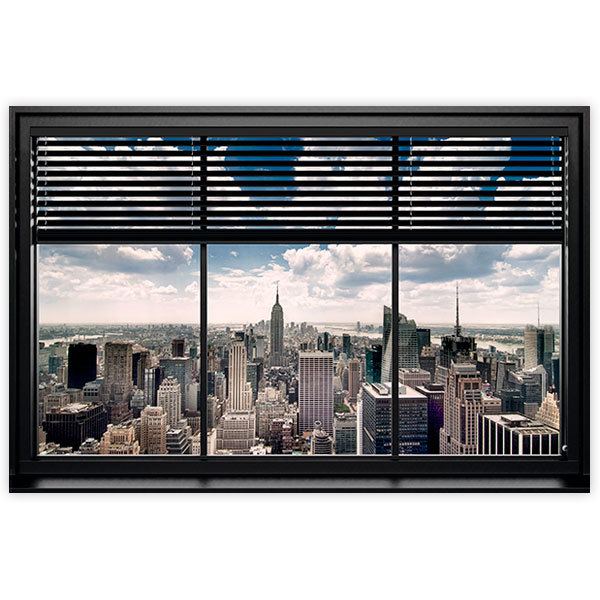 Stickers muraux: Poster adhésif Fenêtre à Manhattan