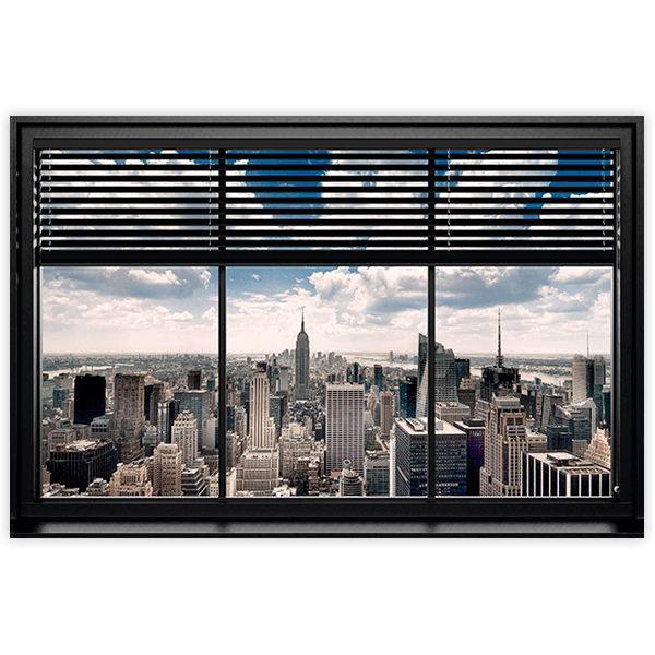 Stickers muraux: Poster adhésif Fenêtre à Manhattan 0